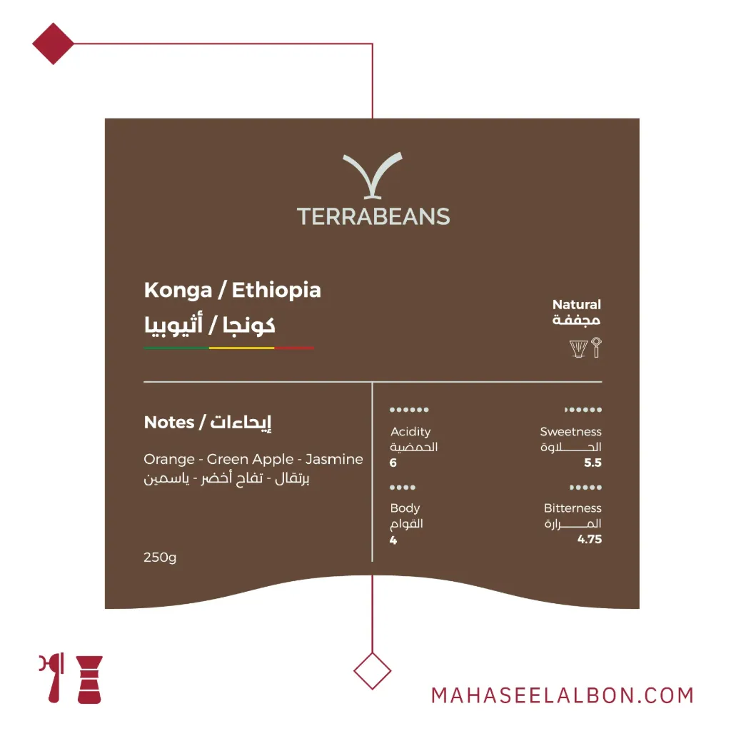 أثيوبيا - كونجا - ٢٥٠ جرام - محمصة تيرا بينز