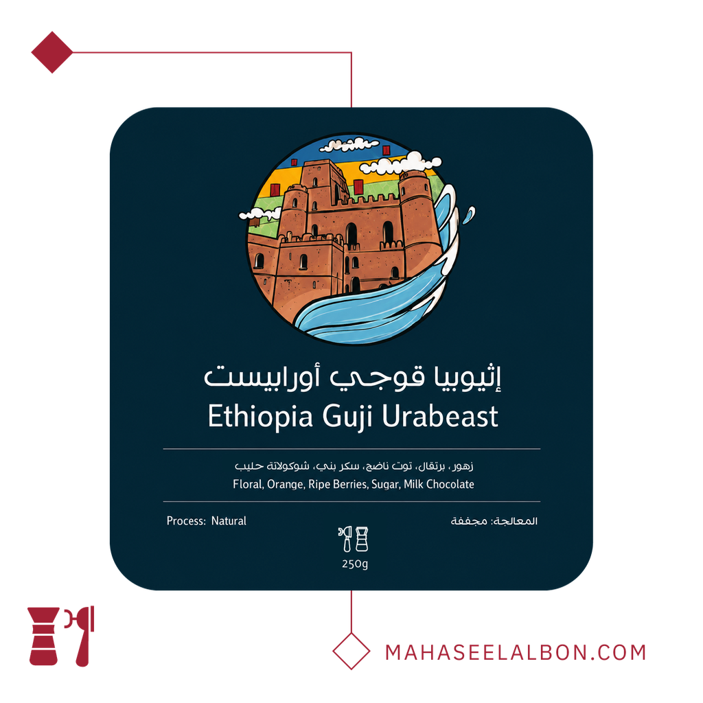 إثيوبيا - قوجي أورابيست - ٢٥٠ جرام - محمصة أسطول البن