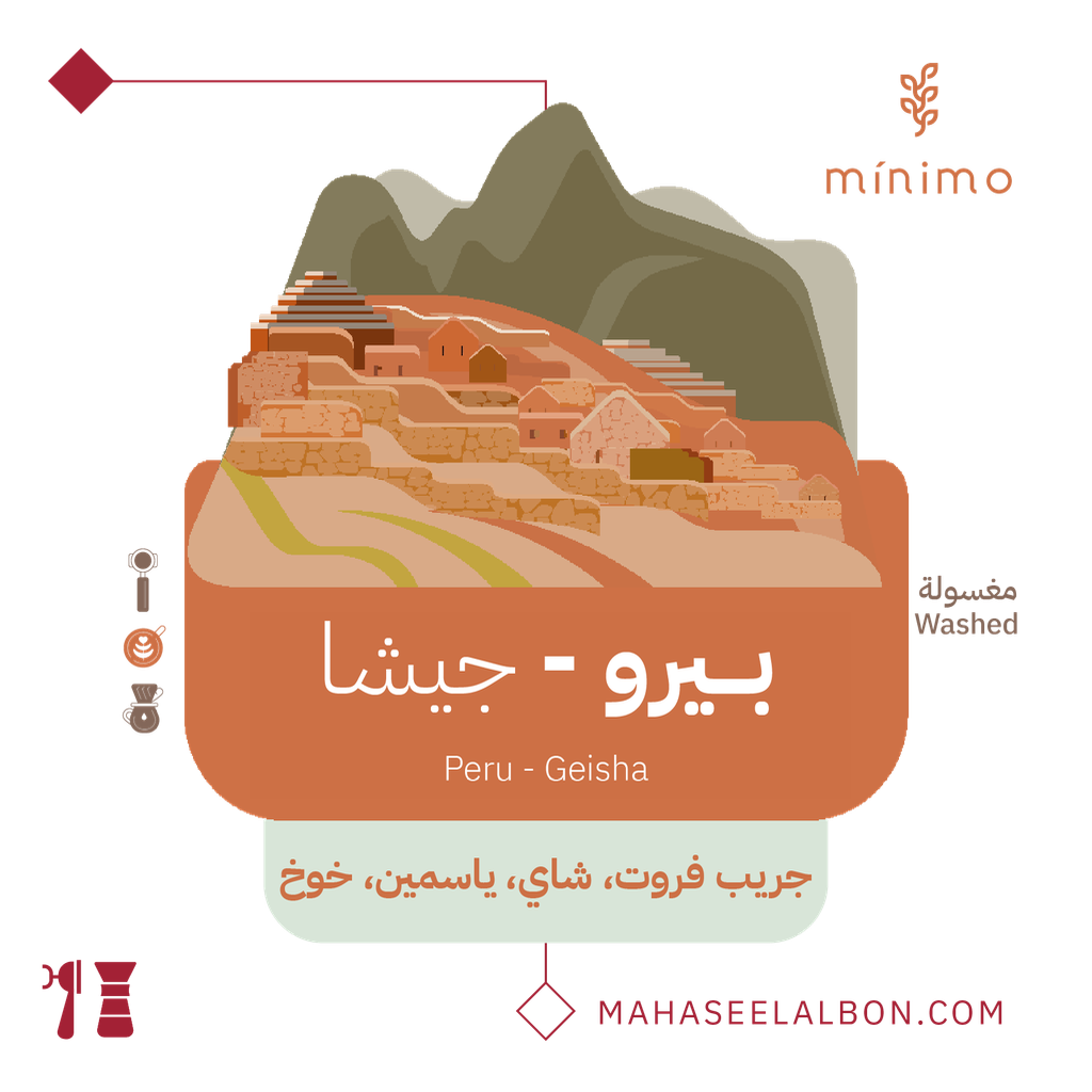 بــيرو - جيشا -  ٢٥٠ جرام  -محمصة مينيمو