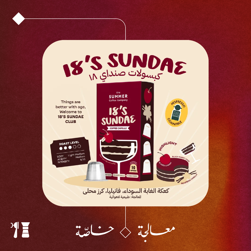 Summer Coffee's Capsules - 18'S SUNDAE - Anaerobic (10 capsules)