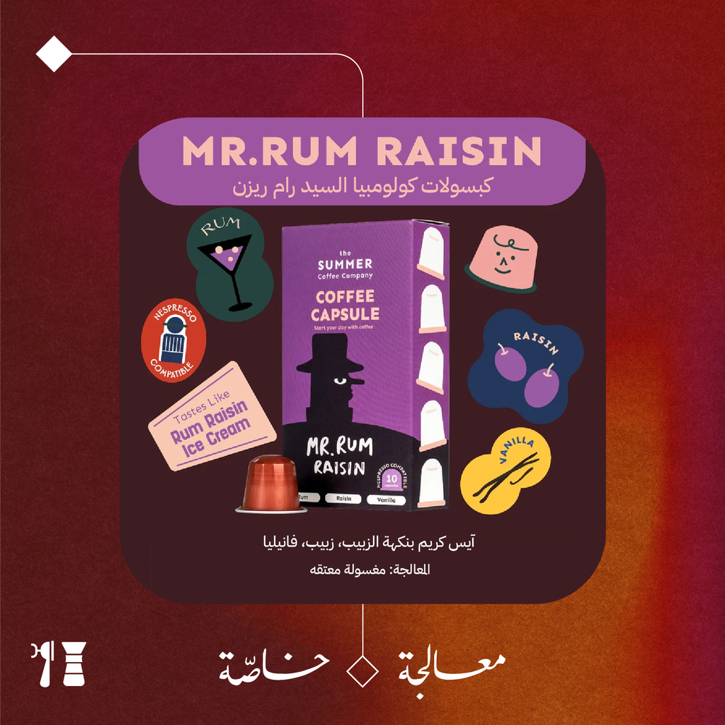 Summer Coffee's Capsules - Colombia Mr.Rum Raisin (10 capsules)