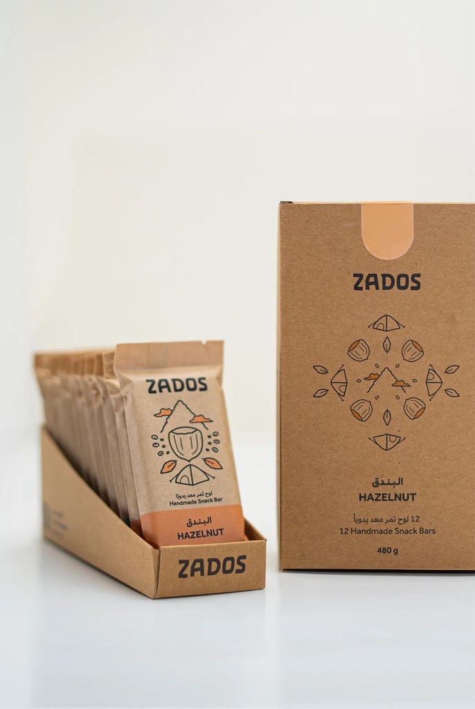 Hazelnut Zados Box - 12 Date Bars (480G)