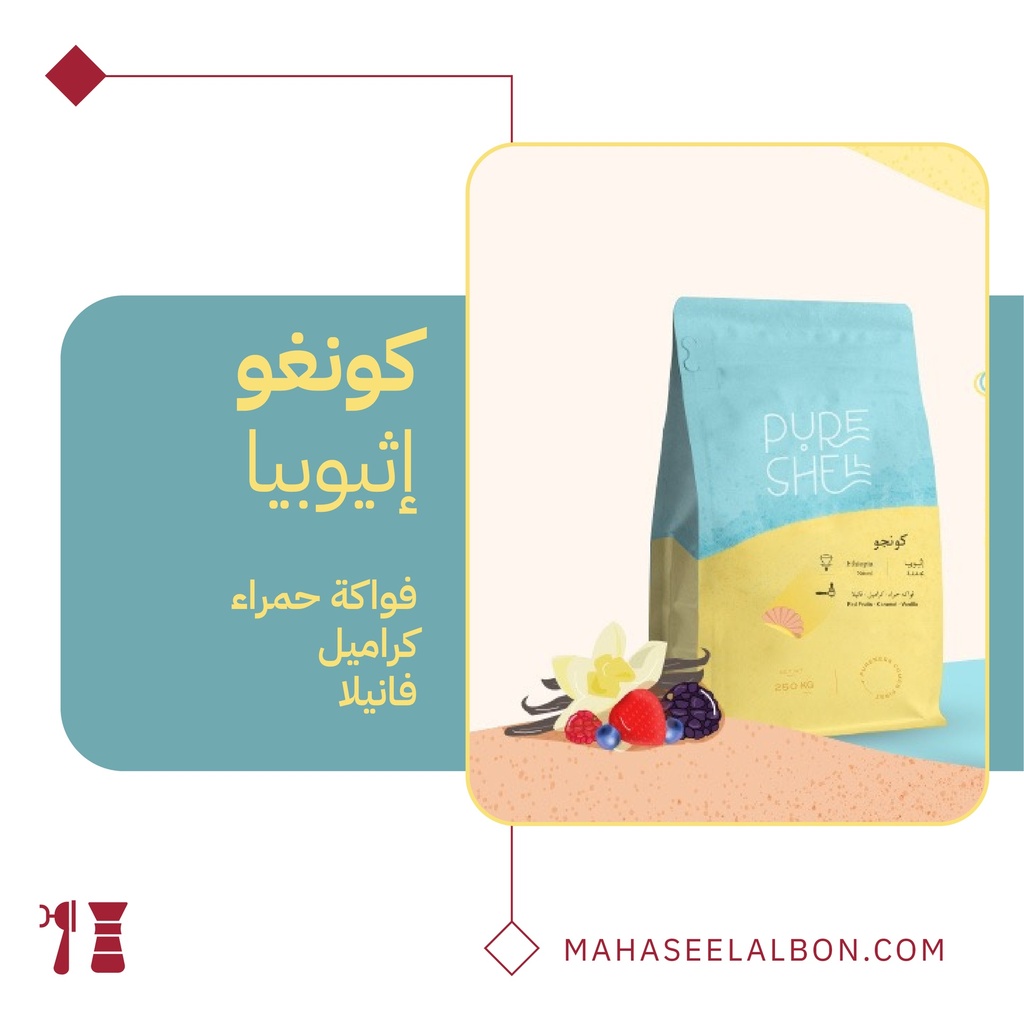 اثيوبيا كونجو - ٢٥٠ جرام - محمصة بيورشيل