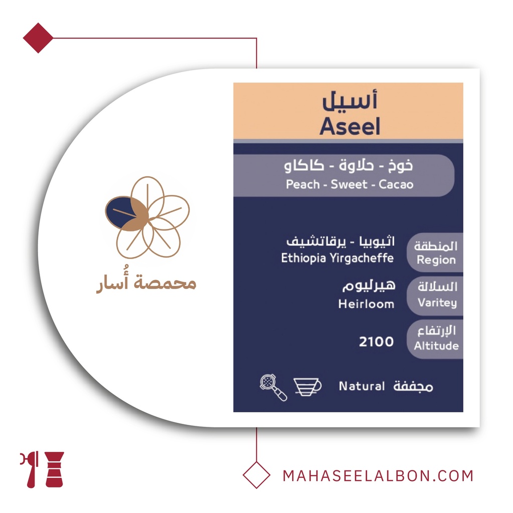 اثيوبيا أسيل - ٢٥٠ جرام - محمصة أسار