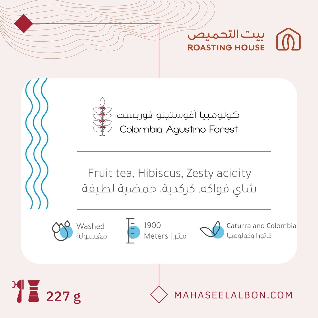 كولومبيا -أغوستينو فوريست - ٢٢٧ جرام - محمصة بيت التحميص
