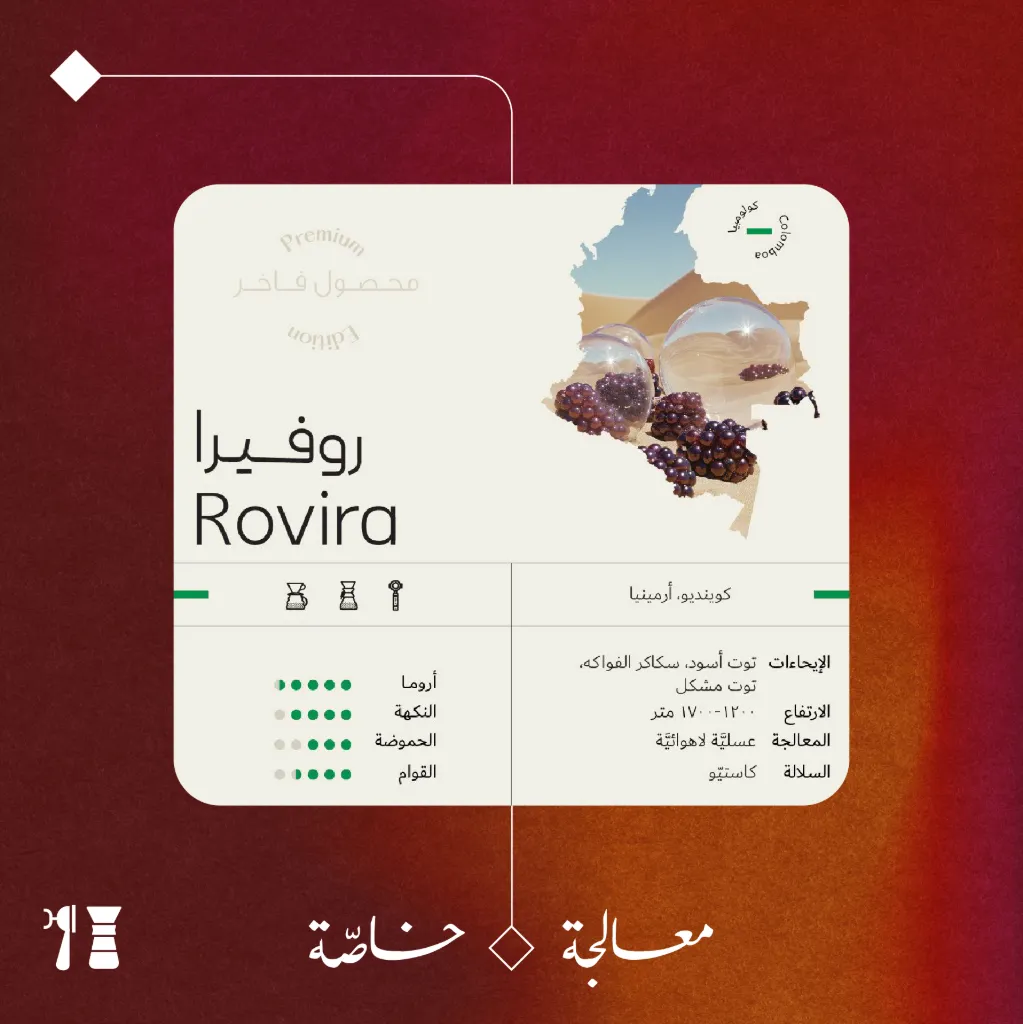 كولومبيا - روفيرا (معالجة خاصّة) - ٢٥٠ جرام - محمصة سويل