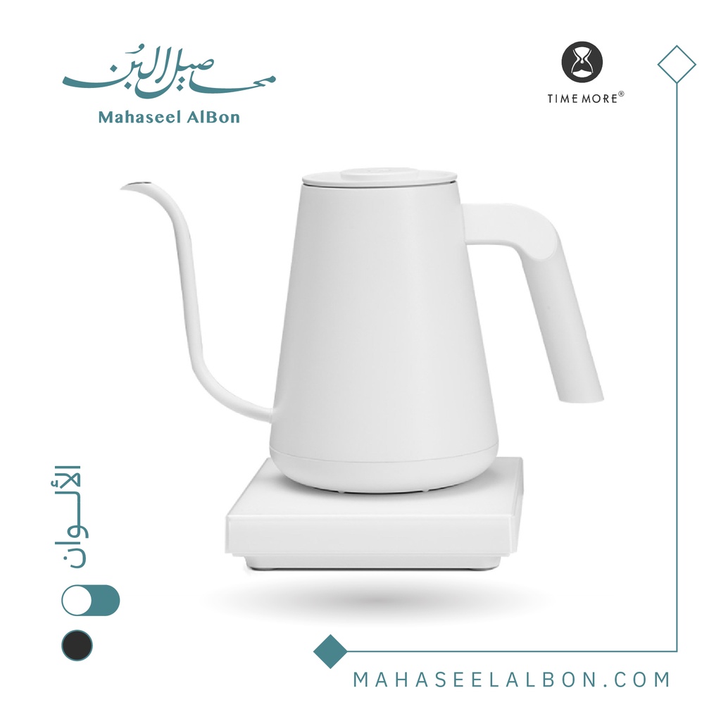 TIMEMORE FISH Smart Electric Pour Over Kettle (White)  900ML 