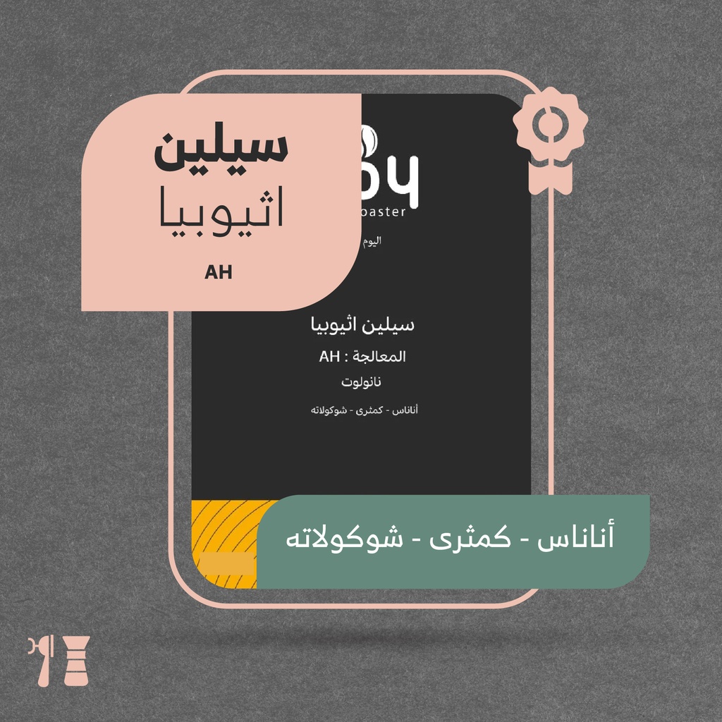 اثيوبيا - سيلين (محصول فاخر) - ٢٥٠ جرام - محمصة اليوم الثامن
