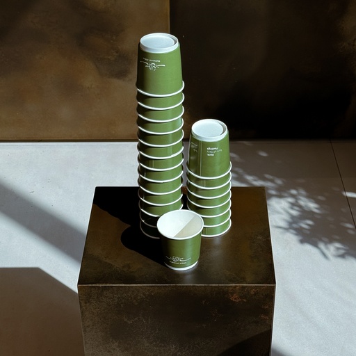 Green paper cups (6 oz)