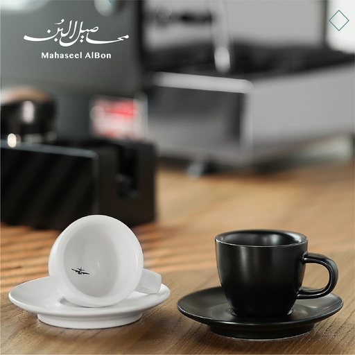  كوب الاسبريسو السيراميكي مع الصحن من ام اتش دبليو - ٨٠ مل