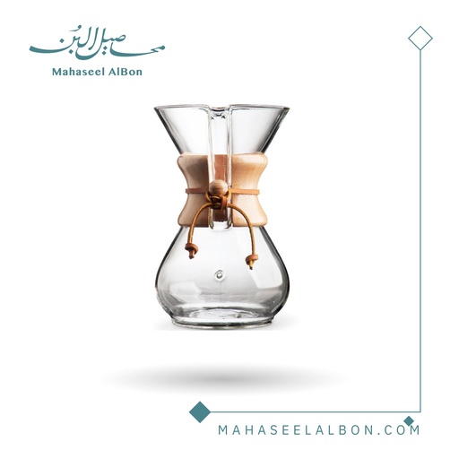 إناء كمكس ستة اكواب بمقبض خشبي